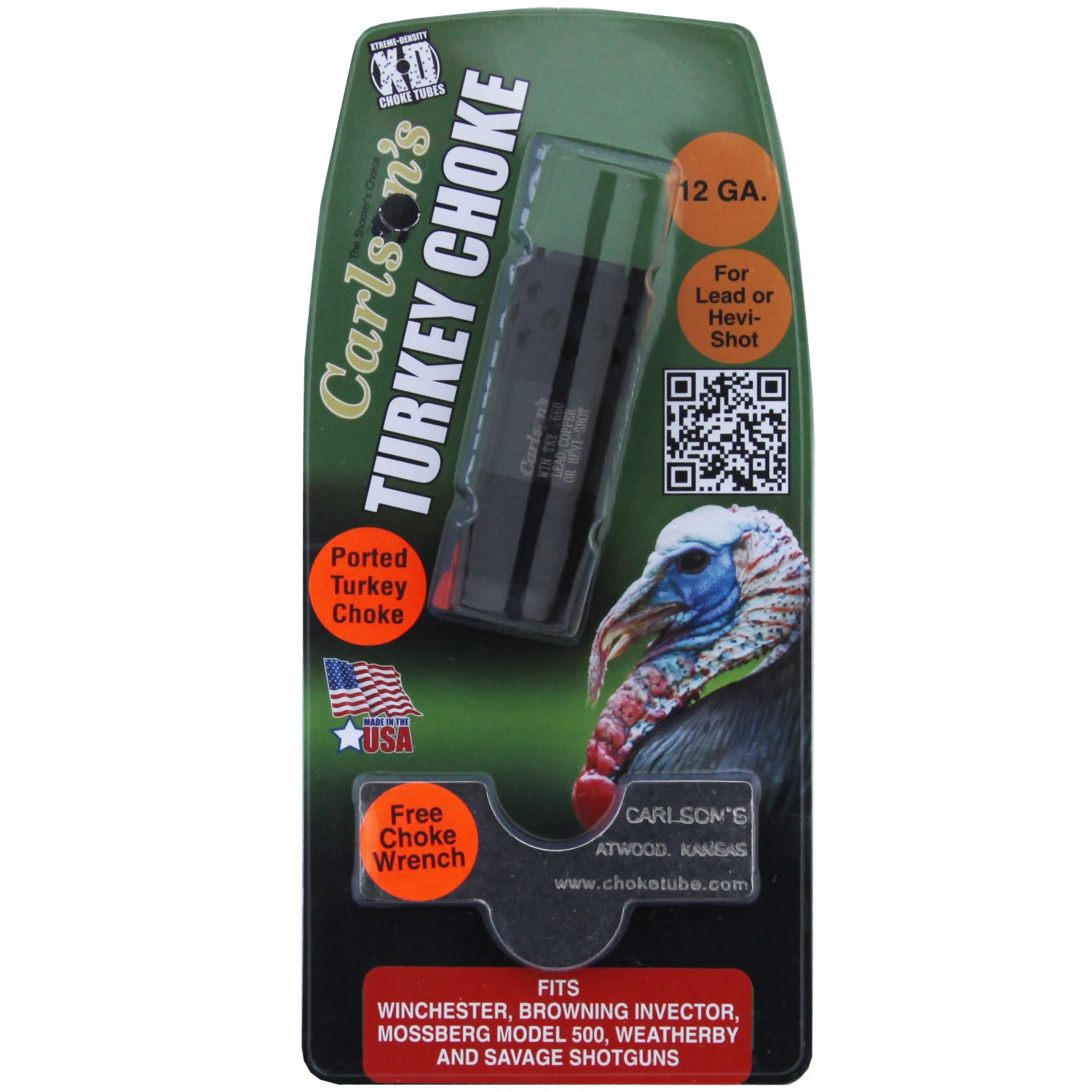 Carlson’s Choke Tubes WINCHESTER -BROWNING INV -MOSS 500 PORTED TURKEY CHOKE TUBES 12GA .660 70000 - Image 2