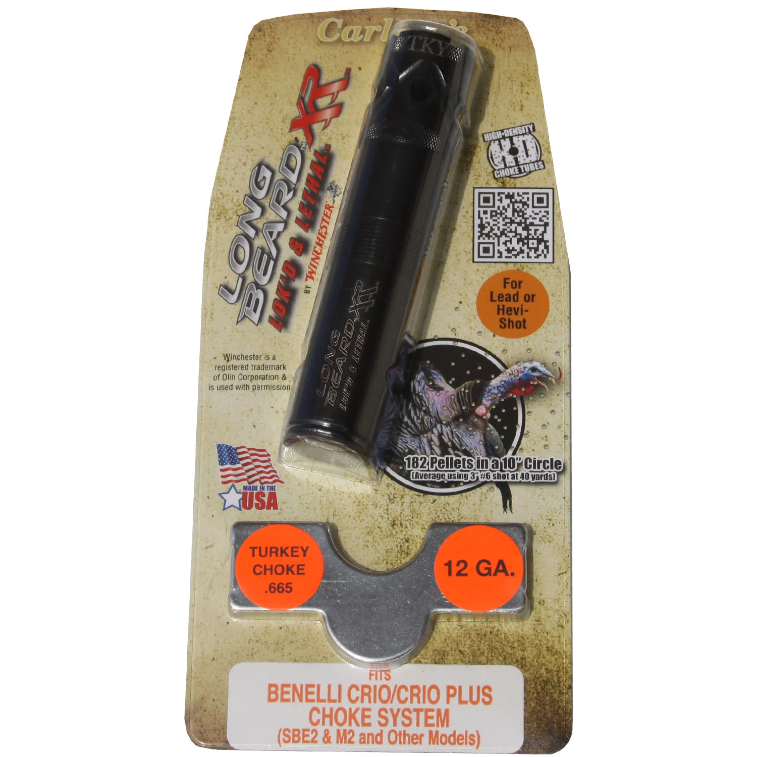 Carlson’s Choke Tubes BENELLI CRIO PLUS LONG BEARD XR TURKEY CHOKE TUBES 12GA .665 70150 - Image 2