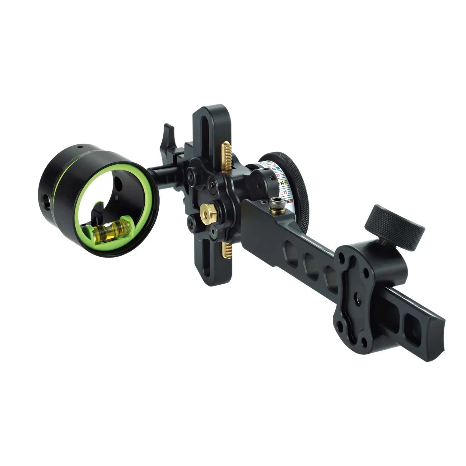 HHA Sports Bow Sight Tetra Max Tournament .019 1 Pin Green 1 5/8″ Dia Right Hand TMX-TE-5519 W/ Free Sight Light - Image 2