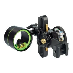 HHA Sports Bow Sight Tetra Max Hoyt Dial .019 1 Pin Green 1 5/8″ Dia Right Hand HYT-TMX-5519 W/ Free Sight Light