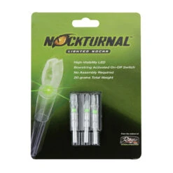 Nockturnal S Green Lighted Nock 3 Pack Carbon Express, Beman ICS, Easton, PSE NT-205
