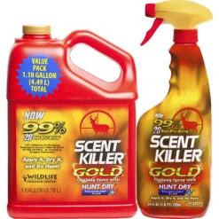 Wildlife Research Center Scent Killer Gold Clothing Spray With Hunt Dry 1 Gallon Bonus Pack 1268
