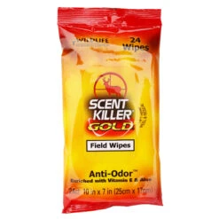 Wildlife Research Center Scent Killer Gold Field Wipes 24 Count 10″x7″ Anti-Odor 1295
